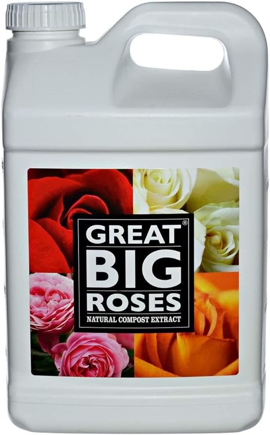 Great Big Roses – Soil and Rose Fertilizer Booster to Grow The Best Roses and Flowers Rose Food Compost Extract for Rose Bush 2.5 Gallon Concentrate (Makes 80 Gallons)