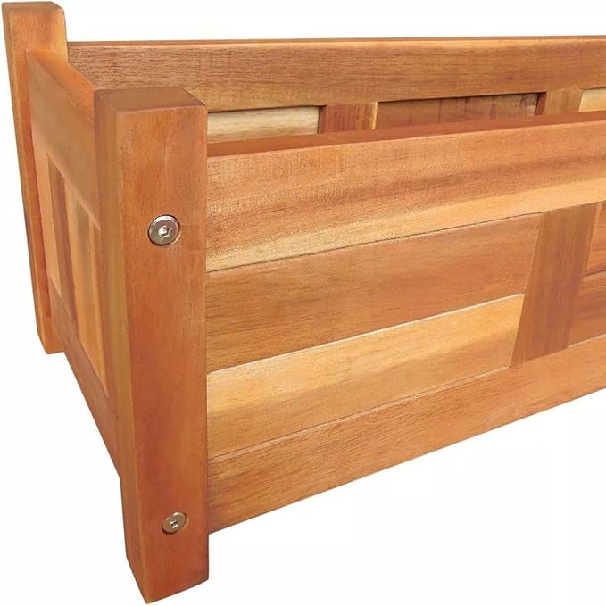 Garden Raised Bed Acacia Wood 29.9x10.9x9.8Elevated Wood Planter for Growing Fresh Herbs Vegetables Flowers Succulents &amp Other Plants at HomeGreat for Outdoor Patio Deck Balcony
