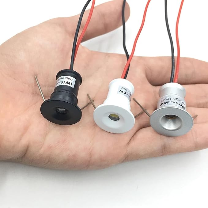 Mini Spotlight 1W Recessed Spot DC12V White Shell Lighting Angle 30° with Transformer 15Pack (Natural)