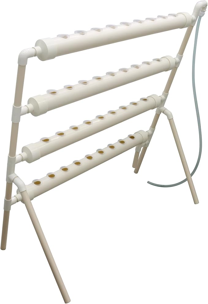 Hydroponic Growing System 36 Plant Site Hydroponics Gardening Grow Trapezoidal 4 Pipes Planting System with 110V Water PumpPlanting Sponge and Hose for Vegetable Cultivation