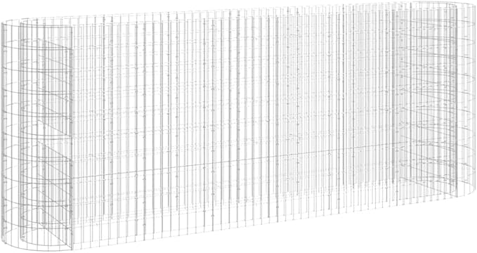 YAFF Gabion Raised Bed Galvanized Iron 102.4x19.7x39.4