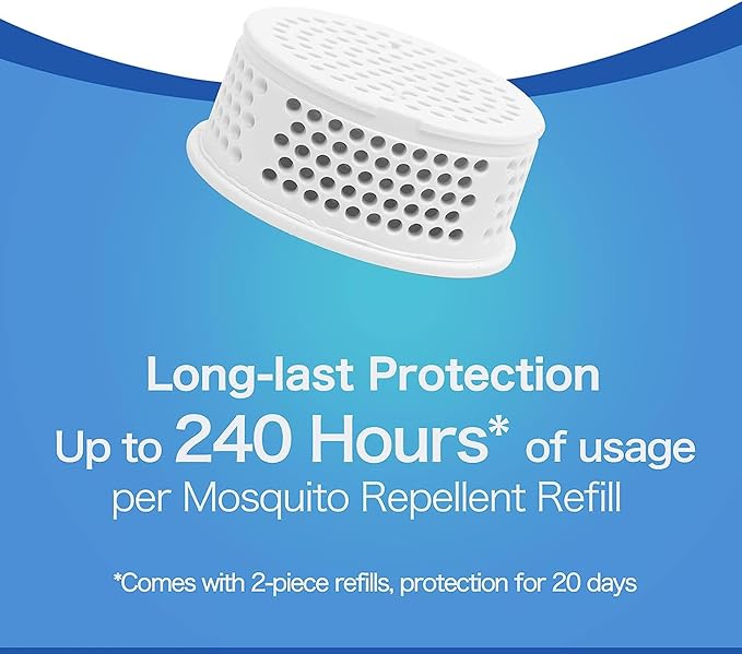 Mosquito Repellent Outdoor Patio Bug Repellent Outdoor Electronic Mosquito Repeller for Camping Outing Hiking Mosquito Control Device(2 Refill Citronella)