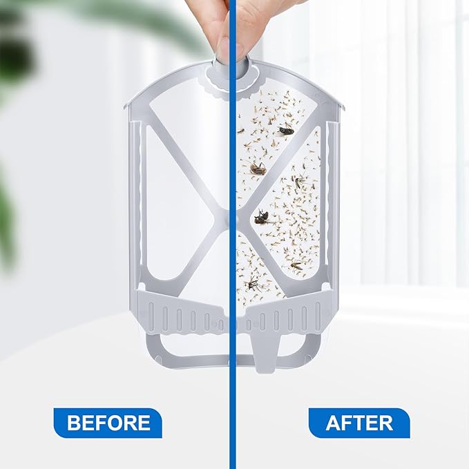 2 Flying Insect Traps &amp 2 Cartridges - Compatible with M364A Refill - Plug in Fruit Fly Trap for Indoor - Bug Catcher for Gnats House &amp Fruit Flies - Use in Any Room (2 Device &amp 2 Cartrid