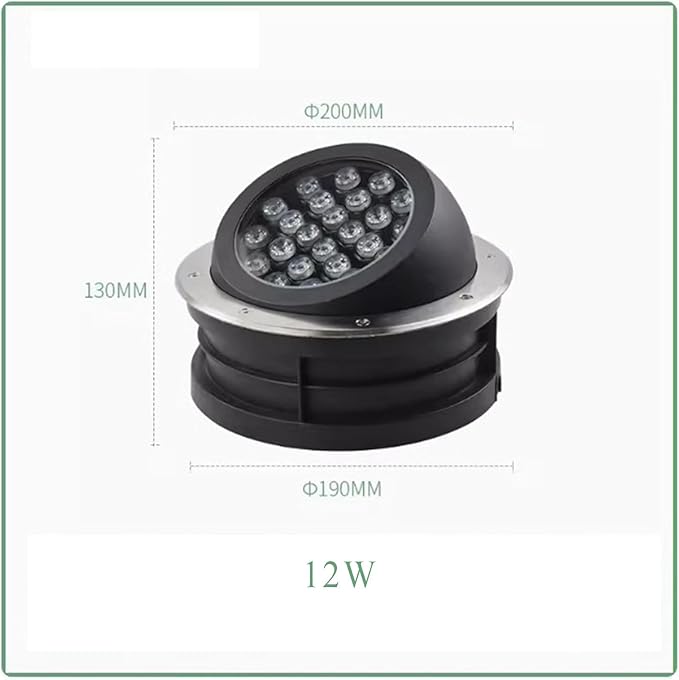 Outdoor Ground Light 60° Embedded Polarized Spotlight IP66 Waterproof AC85-110V LED Underground Light for Garden Deck Driveway Patio Decorative Landscape Light