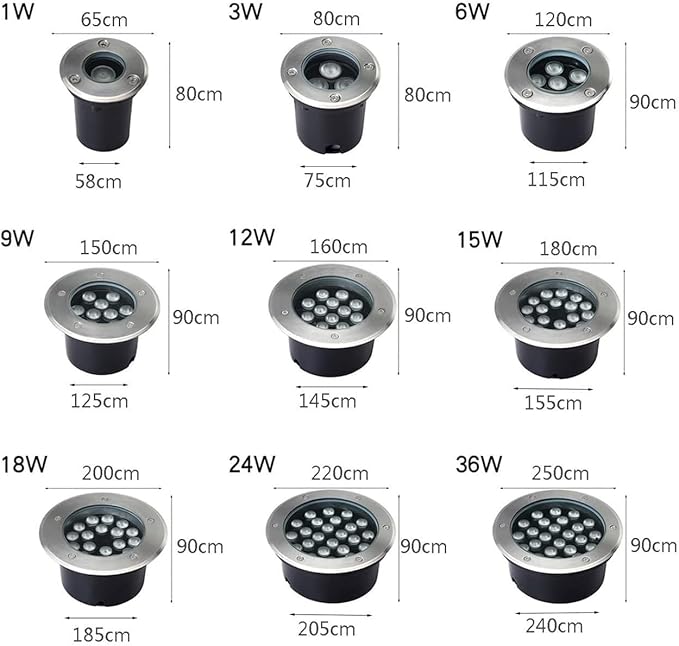 Ground Landscape Lights - LED Outdoor Spotlight Floodlight IP67 Waterproof Recessed Lamp Lighting for Garden Yard ConstructionRed-6W()