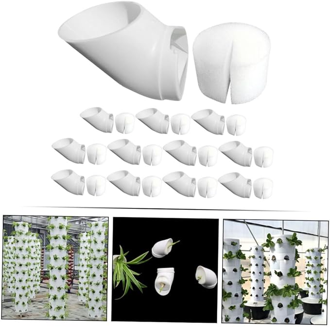 BESPORTBLE 2sets Vertical Hydroponics Tower Planting Cups Hydroponic Plant Cups for Garden