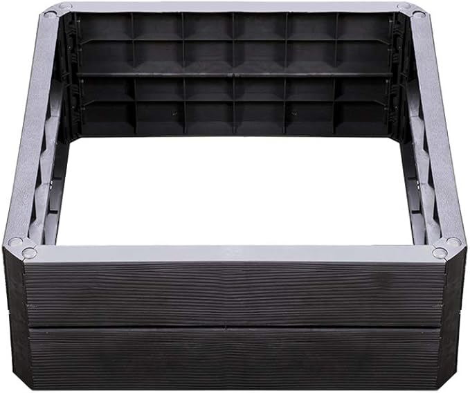 Exaco 645115-NP ERGO Square Modular Raised Garden Flower Bed Anthracite