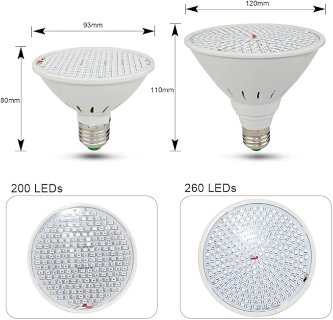 Luopan Indoor Lighting 10pcs/lot 60/126/200/260Led-2835SMD AC85-265v Vegetable Seedling Supplement Light Potted Succulent Plant Grow Light (Size : 126-2835 15W)