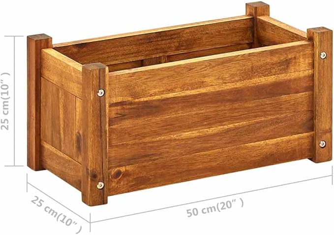 Raised Bed Acacia Wood Garden Durable Oiled Finish Welded Wire Mesh Galvanized Steel Retaining Wall for Patio 190 Characters