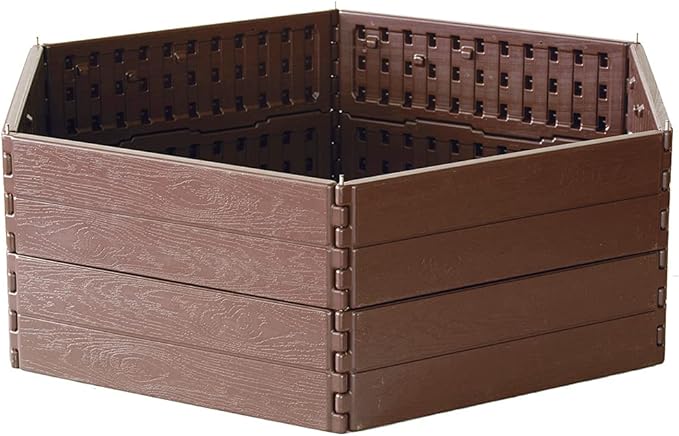 Modern Home Raised Garden Bed Kit - Stackable Hexagon Modular Flower/Planter Kit (Set of 2)