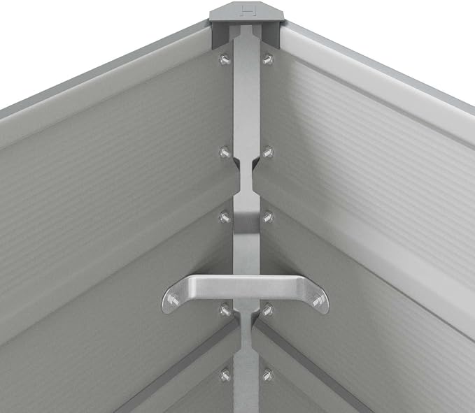 Galvanised Steel Raised Garden Bed Metal Planter Box for Outdoor Plants Vegetable Herb 114.17x39.37x29.53 Light Gray-222