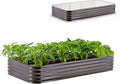 Epic Gardening 5-in-1 Modular Galvanized Raised Garden Bed Kit 15 Tall Food-Safe Metal Planter Box Large Modular Raised Garden Beds Outdoor for Vegetables Flowers Herbs &amp Fruits - Slate Grey