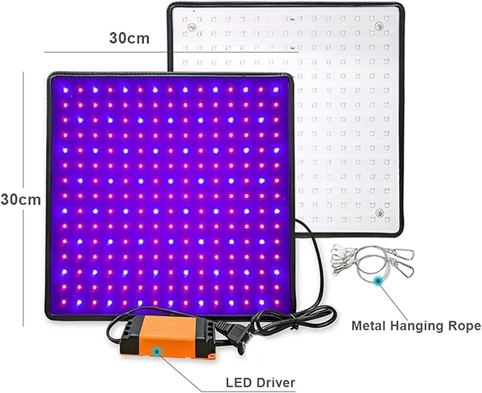 1000W Equivalent Grow Light with 225pcs LEDs 3x3 Ft Coverage Dimmable Plant Grow Light Full Spectrum for Indoor Plants Seeding Veg &amp Bloom3pcs