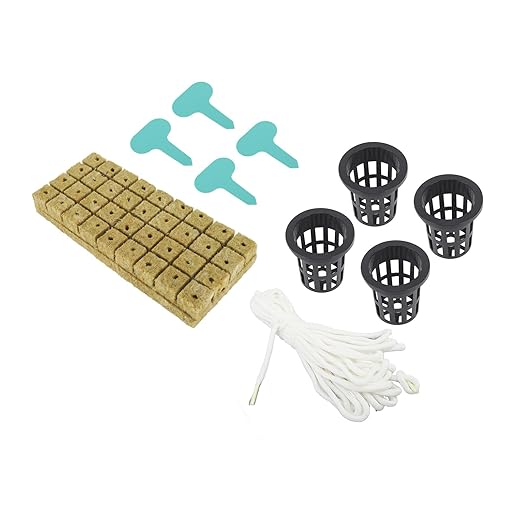 72 Rockwool Cubes 1 Inch Hydroponic Growing Blocks with 2 Inch Net Pots for Hydroponics System and Seed Starting