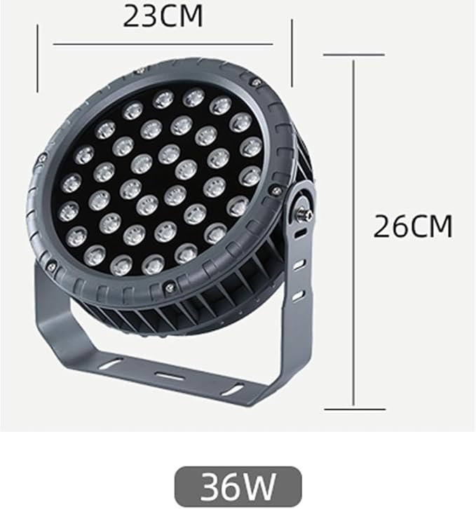 Rotation Floor Spotlight Outdoor Buried Lights 85-265V Adjustable Angle Landscape Lamp IP65 Waterproof Wheeled LED Floodlight for Yard Villas Path Lighting(Positive White Light18W)