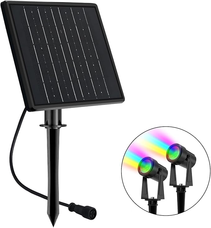 ZYAN Solar Powered Landscape Spotlights Replacement Solar Panel Suitable for The ZYAN Solar Powered Spotlights RGB Only