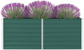 SKM Raised Garden Bed 160x80x45 cm Galvanised Steel Green (Weight-9KG)