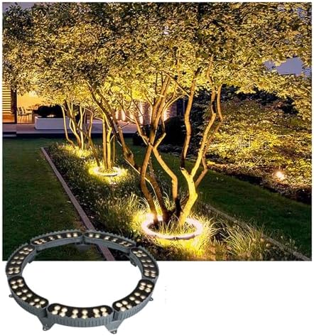 Amazon Tree Hugging Lights - 5PCS Colorful LED Ring Tree Spotlights IP65 Waterproof Outdoor Garden Pillar Lights AC220V RGB Landscape Lighting (60W)