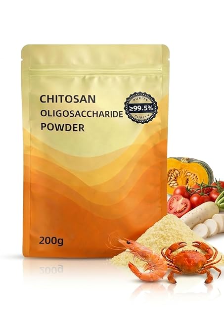 Chitosan Oligosaccharide - Purity &gt99.5% Soil Activator Water-SolubleFertilizer Powder 200g For Plants Garden Fertilizer Fruits and Vegetables Easy-to-Follow Instructions (For Fertilizer Use Onl
