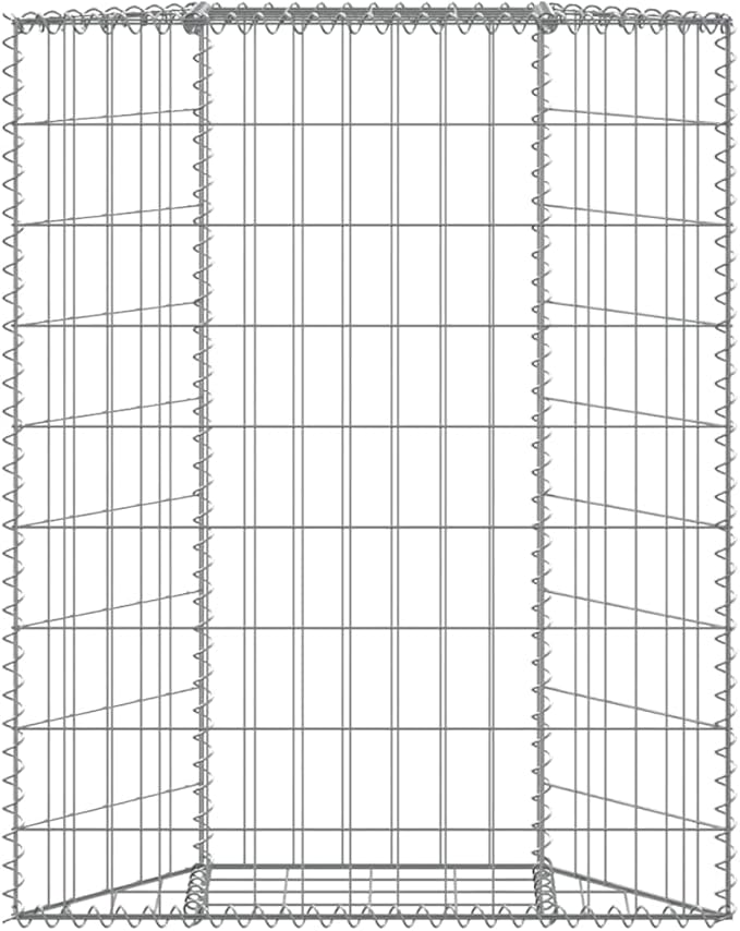 Galvanized Steel Trapezium Gabion Raised Bed Gabion Planter Steel Fencing Wire Patio Flower Plant Bed Basket Stone for Backyard Patio 31.5x7.9x39.4-895