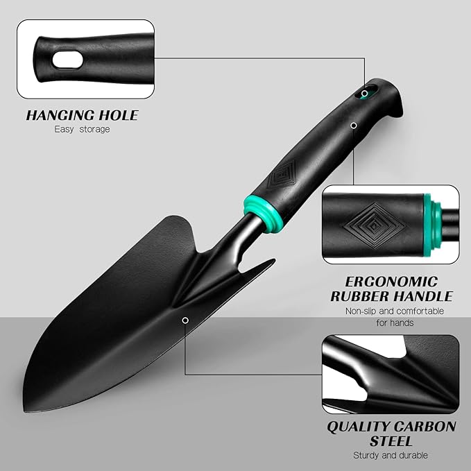 9 PCS Garden Tool Set Kids Gardening Tool Kit for Digging Planting and Pruning Gardening Hand Tools with Storage Bag Ideal Garden Gifts for Men Women and Any Gardener