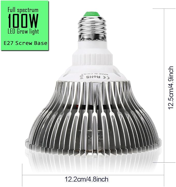 Luopan Indoor Lighting 10pcs/Lot AC85-265V E27 100W Full Spectrum LED Grow Light for Indoor Garden Greenhouse Plant Growing &amp Flowering SMD Grow Lamp