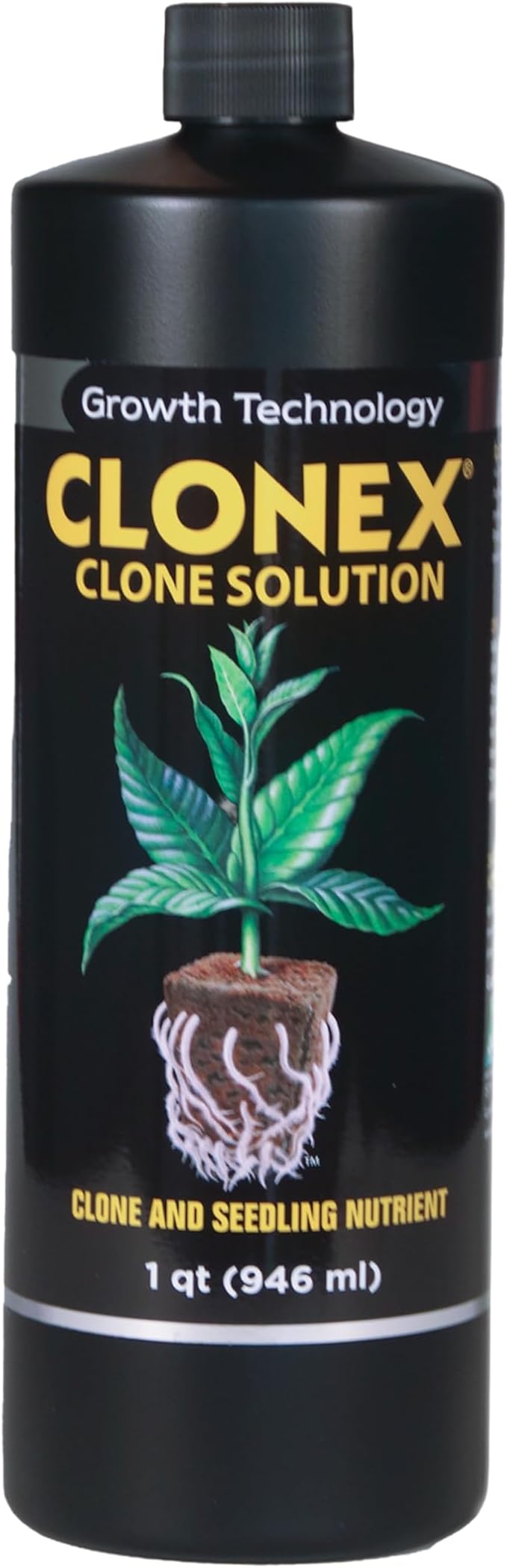 Clonex Clone Solution Professional-Grade Nutrient Formula for Seedlings Cuttings and General Use. Feeds Young Plants Helps Promote Growth &amp Rapid Root Development - 1 Quart