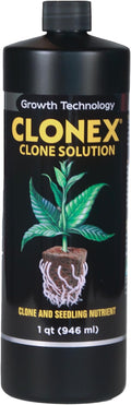 Clonex Clone Solution Professional-Grade Nutrient Formula for Seedlings Cuttings and General Use. Feeds Young Plants Helps Promote Growth &amp Rapid Root Development - 1 Quart