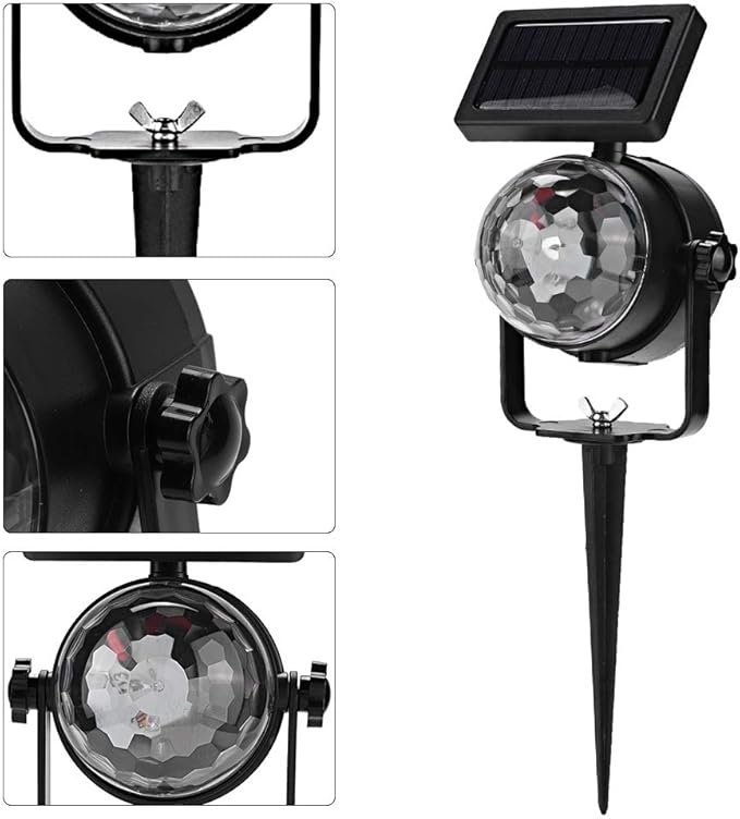 LED Solar Spotlight Outdoor Water Proof Christmas Landscape Spot Lights Fairy Projector Lamp for Patio Gate Walkway Pool Garden Yard Driveway