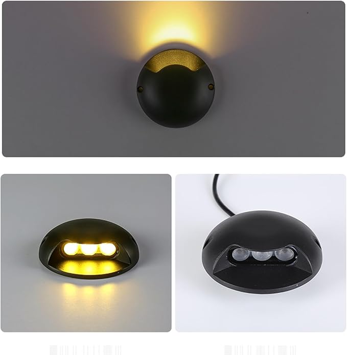 LED Underground Light Outdoor Buried Lights IP65 Waterproof 1 Side Lighting Surface Mounted Deck Lights Low Voltage AC/DC12-24V for Garden Path Wall Stair Yard Landscape Spotlight