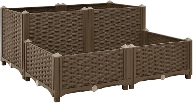 Raised BedGarden PlantersGarden PlantersGarden CenterpiecesGarden BedsRaised Beds for Growing FlowersHerbs and Fruits31.5x31.5x15 Polypropylene