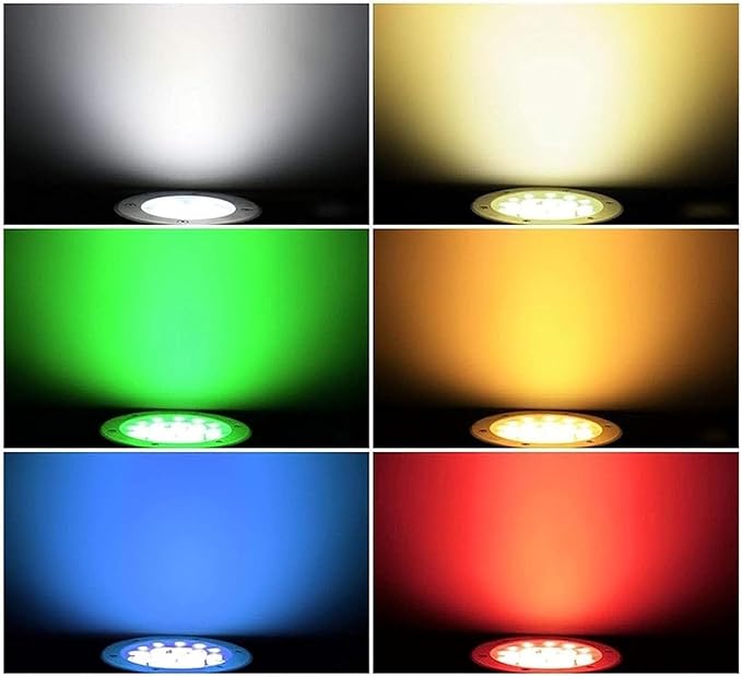 Ground LED Landscape Lamp - Outdoor Buried Lights IP67 IP67 Waterproof Embedded Landscape Garden Underground Light Outdoor LED Ground Spotlight for Driveway Deck Stai Step Garden Landscape(Yell