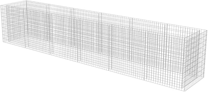 Gabion Raised BedRaised Bed Outdoor Garden Stone Basket Planter Raised Vegetable BedSteel Garden Decoration Galvanized Steel 212.6x35.4x39.4