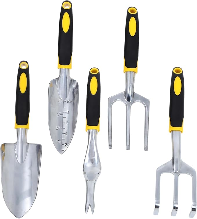 1set Multi-use Garden Tool Set Heavy Duty Plant Shovel Trowel and Fork for Balconies Gardens and Potted Plants for Digging Weeding and Transplanting