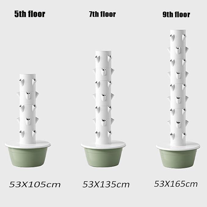 Hydroponics Growing System Tower with Hydrating Pump Outdoor Indoor Vertical Tower Smart Garden Kit for Fruits and Vegetables7Tier