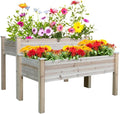 Wooden Raised Garden Bed with Legs 45.25”L X 45”W X 30”H Elevated Reinforced Large Planter Box for Vegetable Flower Herb Outdoors - Beam and Column Structure - Unmatched Strength Outlast