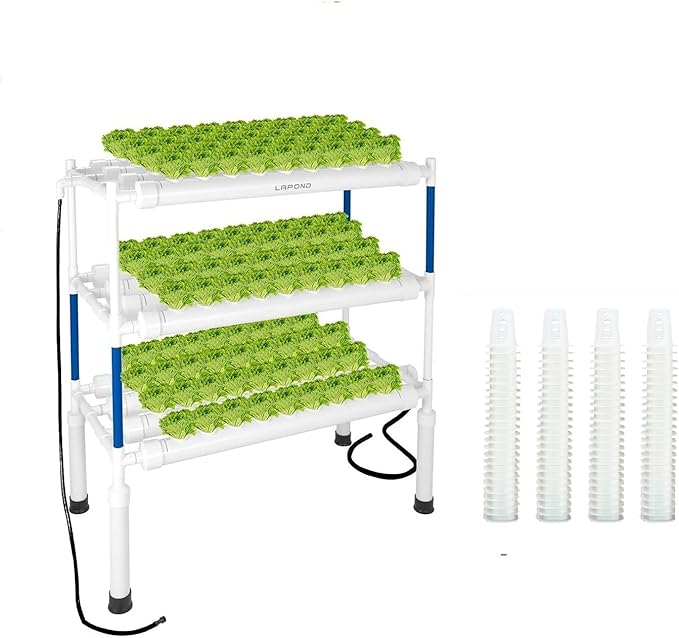 Upgraded Hydroponics Growing System Kit with 100 Packs Net Pots