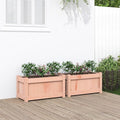 2-Pack Large Raised Garden Bed 23.6x23.6x12.2 Solid Douglas Fir Wood Planter Box Untreated Natural Brown Outdoor Patio Planter for Vegetables Flowers Herbs on Balcony Terrace Yard