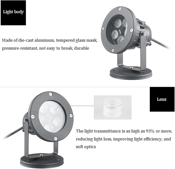 Outdoor Landscape Spotlights IP67 Waterproof Outdoor LED Spotlight - Spotlight Led Beam Light Long Distance Irradiation Narrow Beam Lamp AC 90-260V LED Outdoor Floodlig