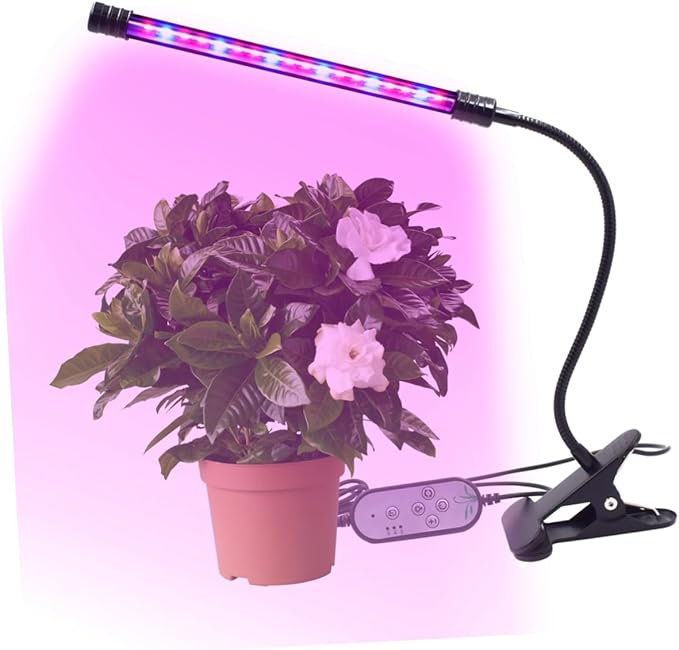9w Led Grow Light Full Dimmable Levels Timing Plant Grow Light for Indoor Plants Single Head Gooseneck