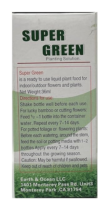 Super Green Lucky Bamboo Fertilizer (40 Bottles/ 4 Case Bulk Pack) – Ready-to-Use All-Purpose Plant Food for Vibrant Growth