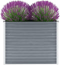 Garden Raised BedPlant Elevated Garden Box Outdoor Planting BoxesHerb Garden Planter OutdoorVertical Garden Planterfor FlowerHerbBackyardPatioGalvanized Steel 39.4x15.7x31.3 Gray