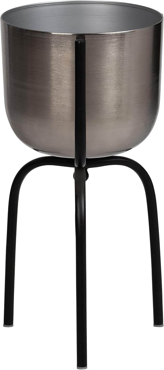 Metal 20 Planter ON Tripod SilverBlack