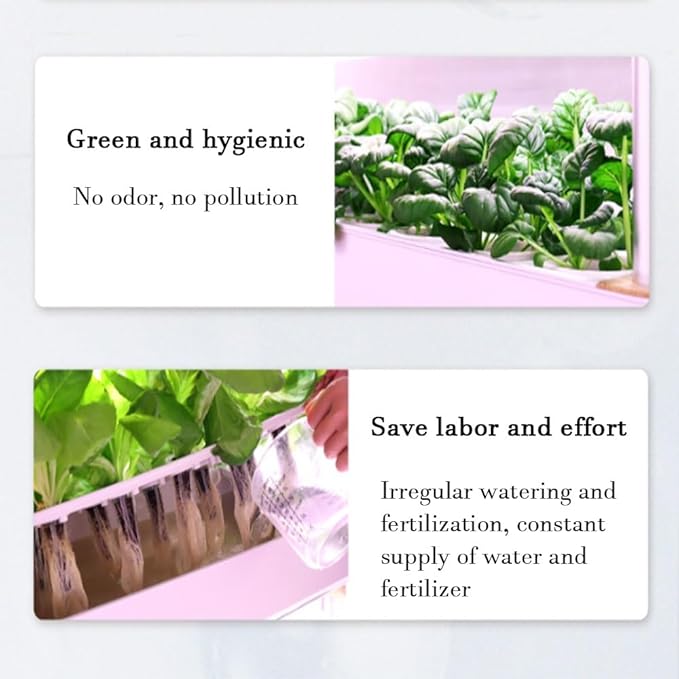 Hydroponics Growing System Hydroponics Growing Set with Grow Light Adopt Tidal Irrigation System Aluminum Alloy Pipe for Fruits Vegetables