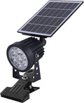 Outdoor LED Spotlight Waterproof Solar Spot Lights with Clip Security Tree Spotlights Adjustable IP65 Mini Clip Lamp for Billboards Courtyard Garden Pathway Light-Operated
