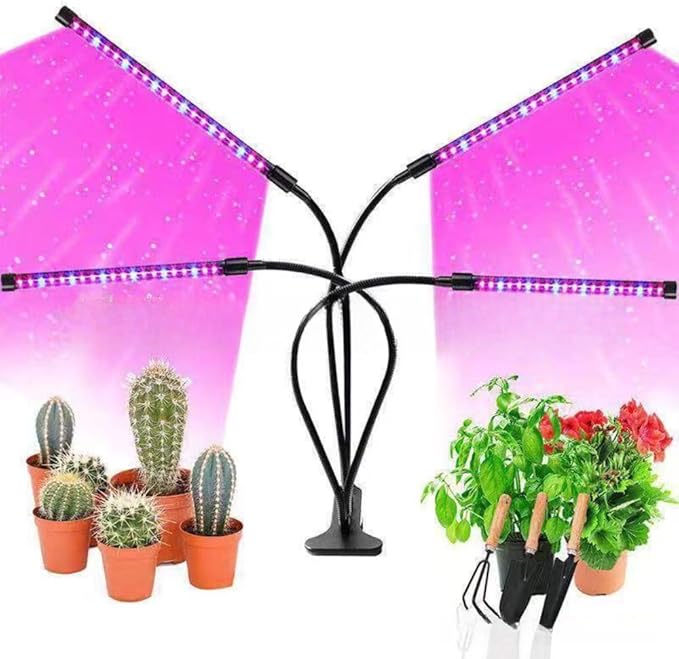 Indoor Plant Grow Lights - Upgraded 80 LEDs tri-Color switchable Full Spectrum and red/Blue Spectrum for Indoor Plants 5-Level dimmable auto on/Off tri-Color switchable (4)