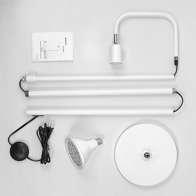 Sol-Leaf Basic Indoor Grow Lamp Set with Bulb and Specially Designed Floor Stand - Enhance Plant Growth and Harvests in Your Indoor Garden. Great Birthday Gift Choice for Her/Him.