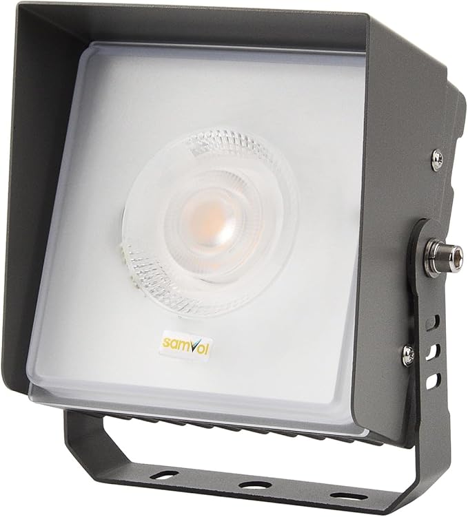 Led Landscape Outdoor Spot Light with Anti-Glare Cap - Heavy Duty Waterproof IP65 120V 270⁰ Adjustable Mount 3000K Thickened Aluminum Spotlight for BLDG Yard Garden Tree (48 Watts)