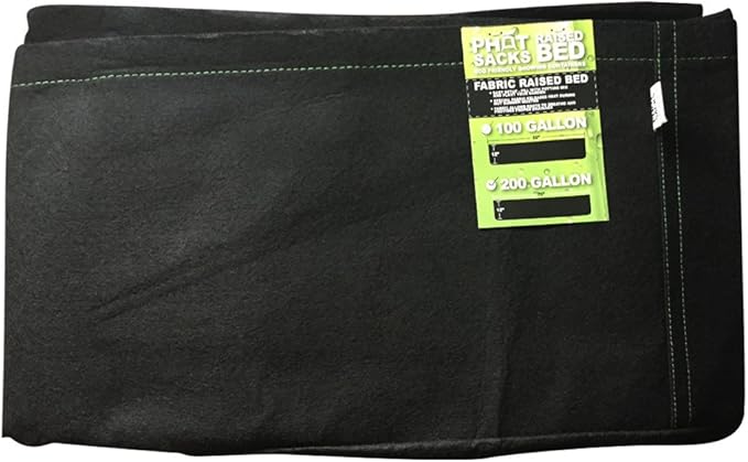 HTG Supply Phat Sacks 70-Inch Indoor/Outdoor Black Fabric Raised Garden Bed - 26.6 Square Foot