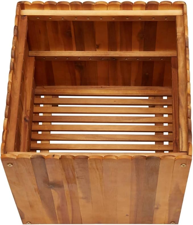 vidaXL Raised Garden Bed Raised Flower Bed Raised Garden Box Planter Box for Outdoor Patio Backyard Vegetables Herbs Solid Wood Acacia